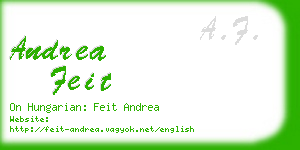 andrea feit business card